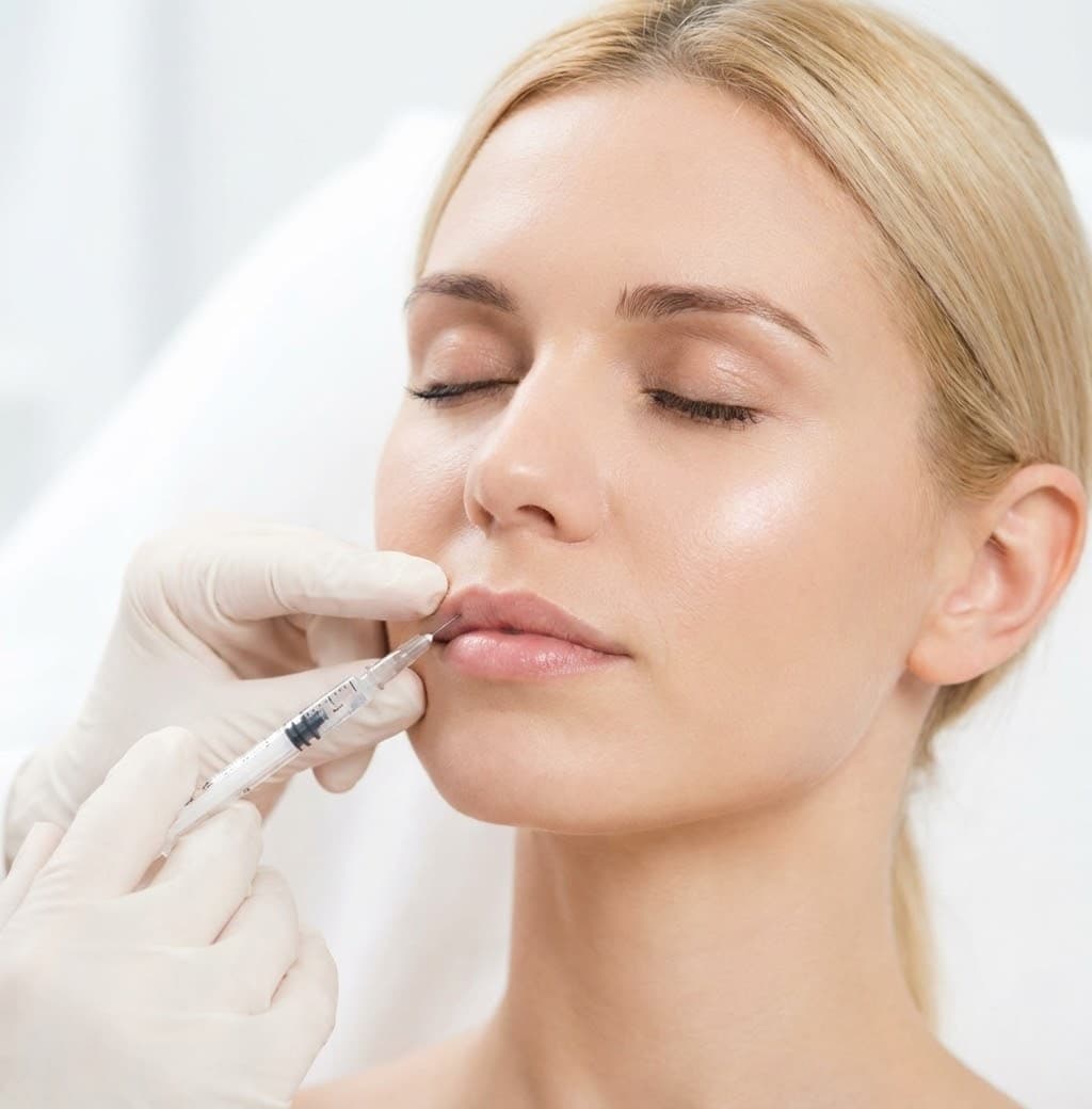 Injection d'acide hyaluronique sur les lèvres